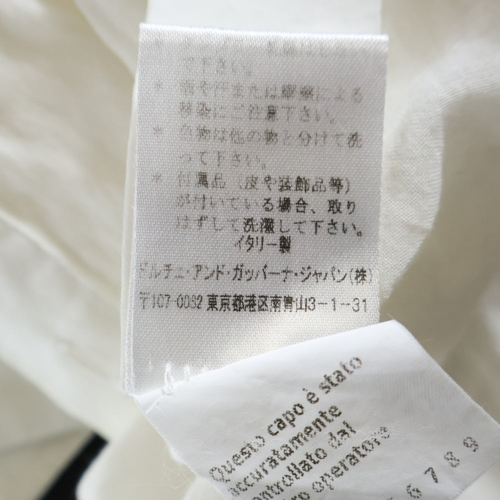 DOLCE & GABBANA(ドルチェアンドガッバーナ) 03SS 長袖シャツ ホワイト レディース