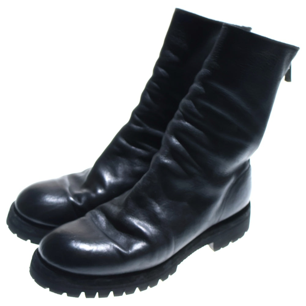 GUIDI(グイディ) Back Zip High Boots Horse Full Grain バックジップ ハイブーツ ブラック