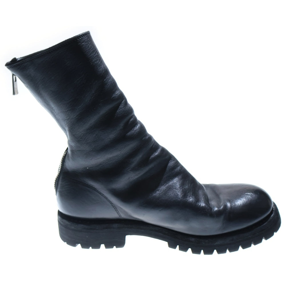 GUIDI(グイディ) Back Zip High Boots Horse Full Grain バックジップ ハイブーツ ブラック