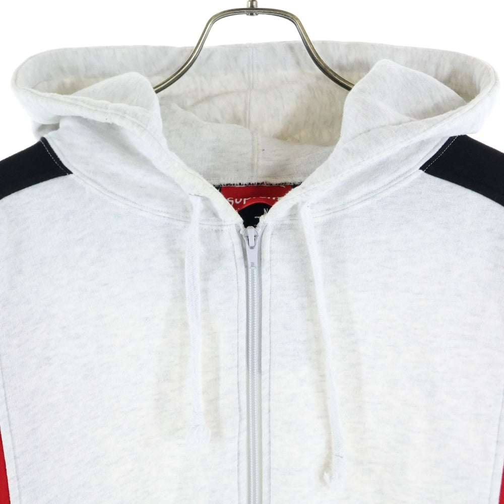 SUPREME(シュプリーム) 20SS Color Brocked Zip Up Hooded Sweatshirt カラー ブロックド ジップアップ パーカー グレー