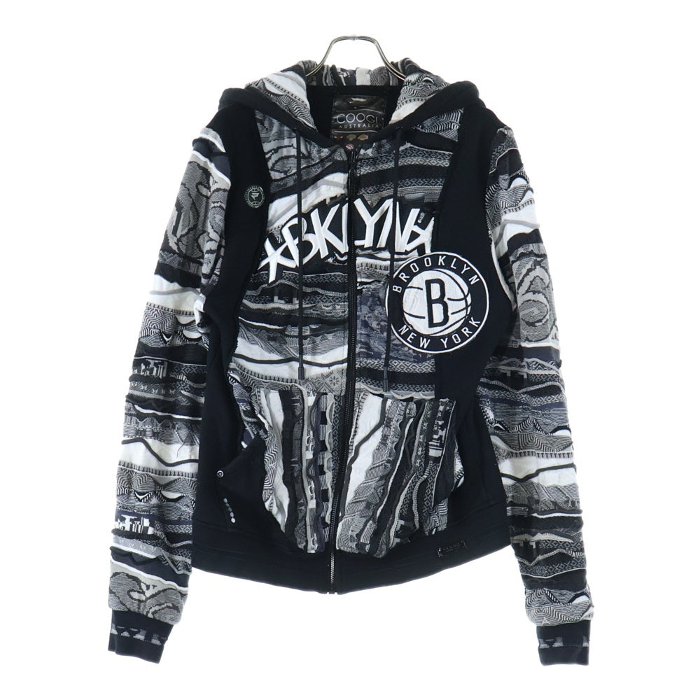 COOGI(クージー) ×NBA×Protege Nets Sweater Knit Baller Zip Hoodie プロテッジ ネッツ セーター ニットボーラー ジップパーカー