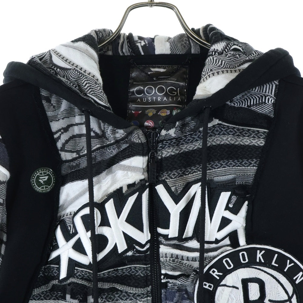COOGI(クージー) ×NBA×Protege Nets Sweater Knit Baller Zip Hoodie プロテッジ ネッツ セーター ニットボーラー ジップパーカー
