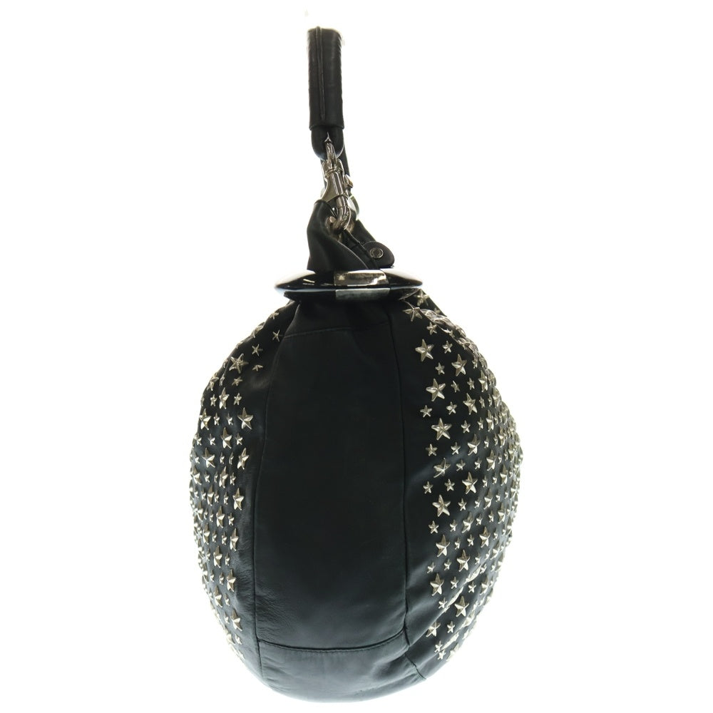 JIMMY CHOO(ジミーチュウ) スタースタッズ スカイ レザー ショルダーバック ブラック