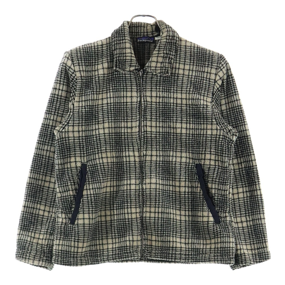 PATAGONIA(パタゴニア) 90s ウルトラプラッシュ チェックブルゾン ジャケット ブラック/ホワイト
