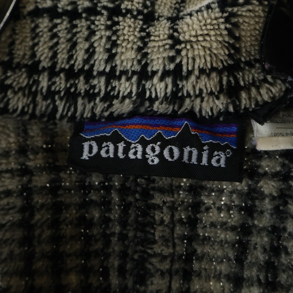 PATAGONIA(パタゴニア) 90s ウルトラプラッシュ チェックブルゾン ジャケット ブラック/ホワイト