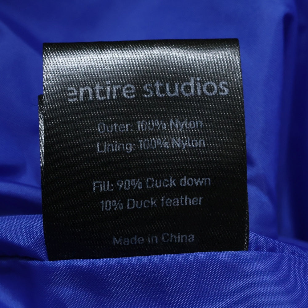 entire studios(エンタイア スタジオ) PFD PUFFER ダウンジャケット パファージャケット ブルー ES2011V2