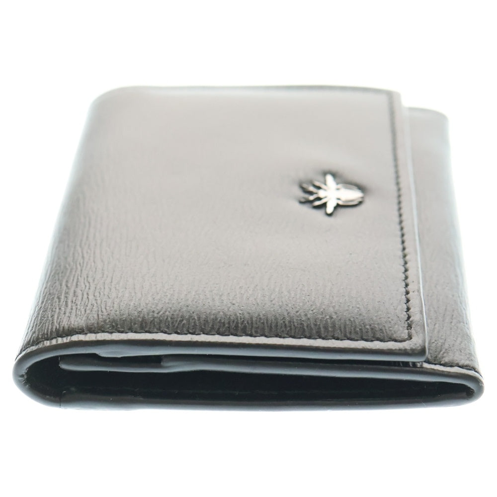 Dior HOMME(ディオールオム) BEEモチーフ 二つ折りカードケース レザー ブラック