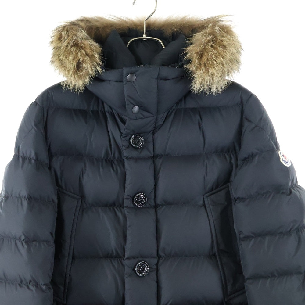 MONCLER(モンクレール) CLUNY クリュニー ファー付き ジップアップダウンジャケット ブラック