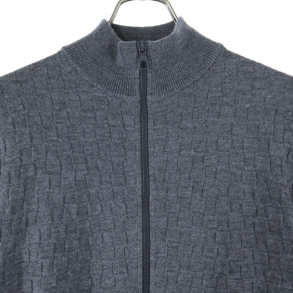 LOUIS VUITTON(ルイヴィトン) ダミエ ジップアップカーディガン グレー VOR HJN41W