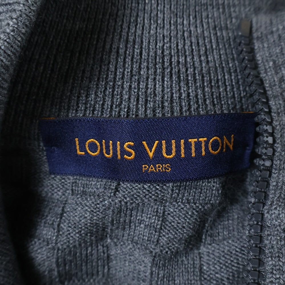 LOUIS VUITTON(ルイヴィトン) ダミエ ジップアップカーディガン グレー VOR HJN41W