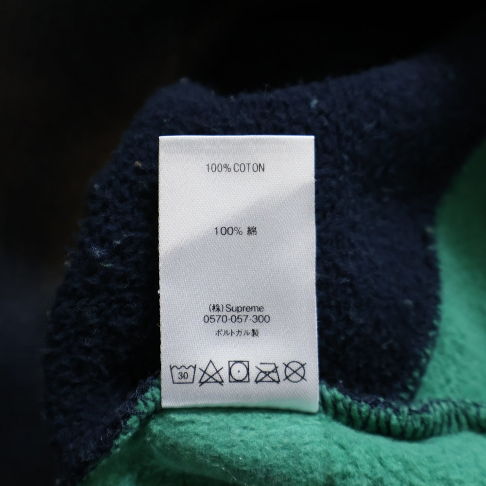 SUPREME(シュプリーム) 20AW Patchwork Hooded Sweatshirt パッチワーク フロントロゴ フーディプルオーバーパーカー ブラック/グリーン