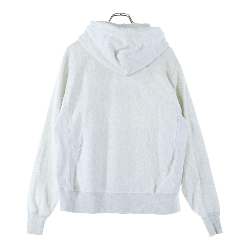 NO BRAND(ノーブランド) DUMMY YUMMY BUFU PULL OVER HOODIE フロント刺繍ロゴ プルオーバーパーカー グレー
