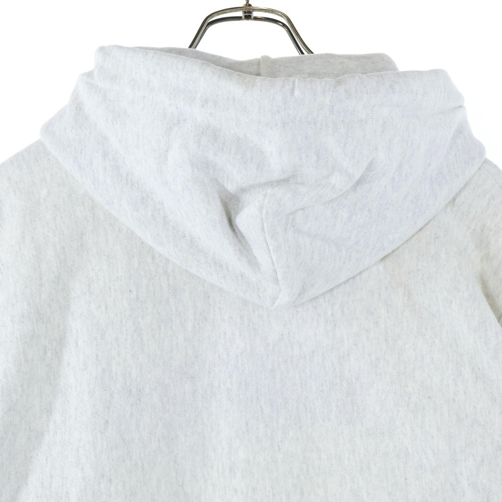 NO BRAND(ノーブランド) DUMMY YUMMY BUFU PULL OVER HOODIE フロント刺繍ロゴ プルオーバーパーカー グレー