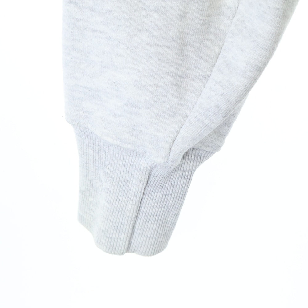 NO BRAND(ノーブランド) DUMMY YUMMY BUFU PULL OVER HOODIE フロント刺繍ロゴ プルオーバーパーカー グレー