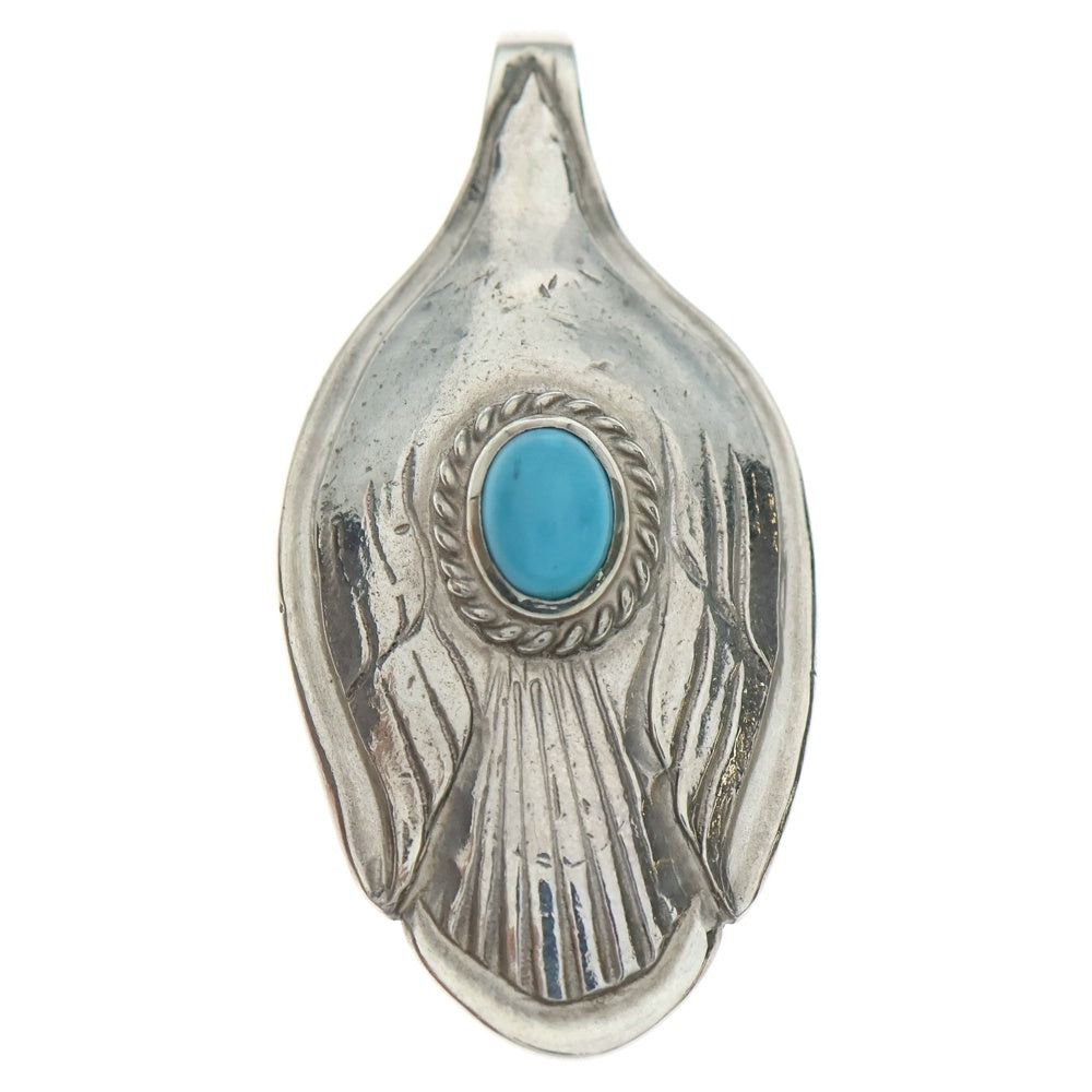 goro's(ゴローズ) 銀縄ターコイズ付きスプーン ペンダントトップ シルバー