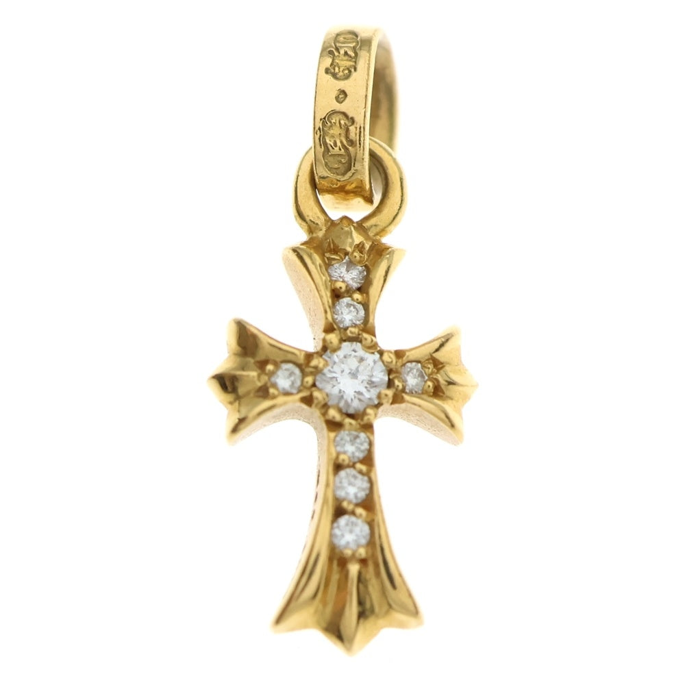 CHROME HEARTS(クロムハーツ) 22K CRS BBYFAT P/DIA ベイビーファットクロス PAVEダイヤ ペンダントトップ ゴールド BCA035