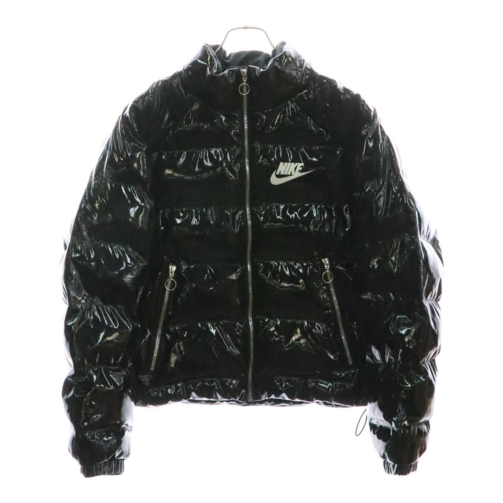 NIKE(ナイキ) ロゴプリント エナメルダウンジャケット ブラック