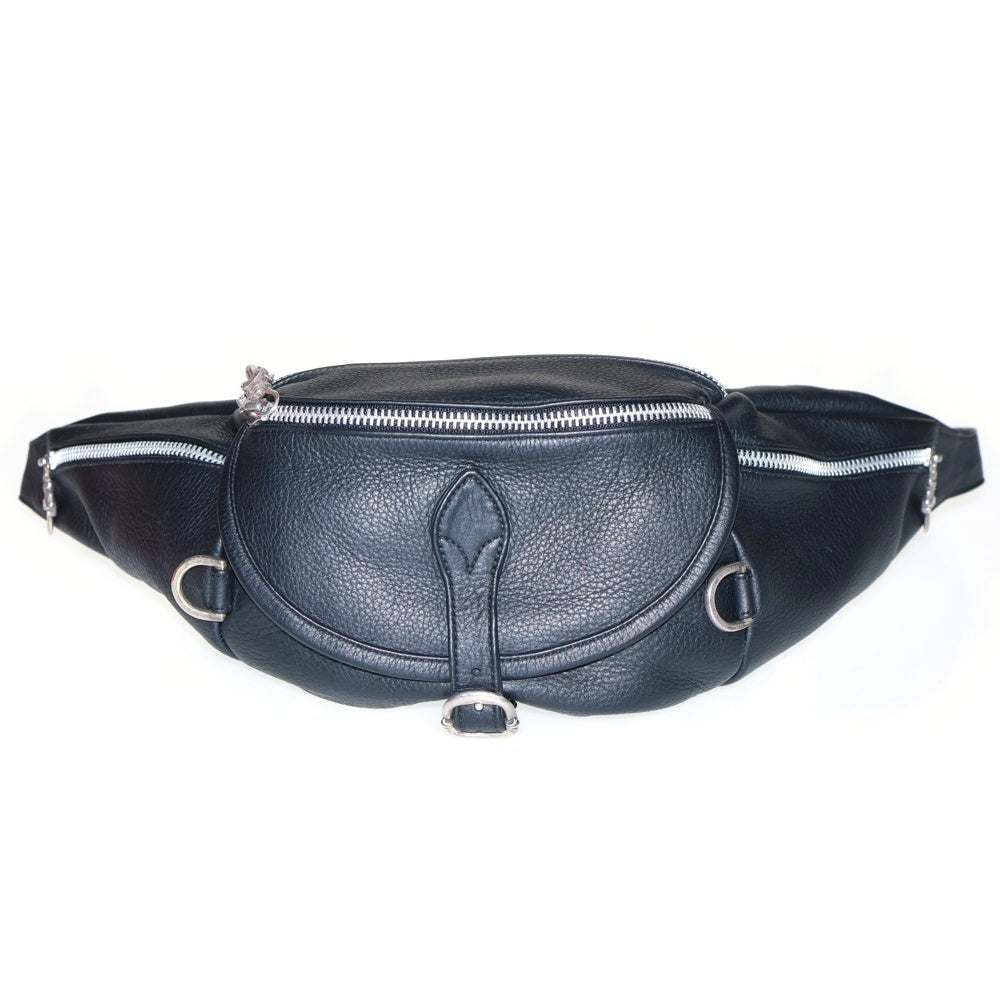CHROME HEARTS(クロムハーツ) #1 SNAT PACK スナットパック ダガージップ ガンスリンガーベルト レザーウエストバッグ ブラック BCA378