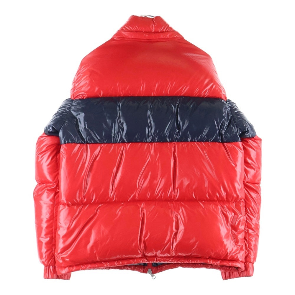 MONCLER(モンクレール) 19AW GARY GIUBBOTTO ゲイリー ダウンジャケット フレンチロゴワッペンナイロンダウンフーデットジャケット ダウンパーカー レッド/ネイビー E20914190785 68950