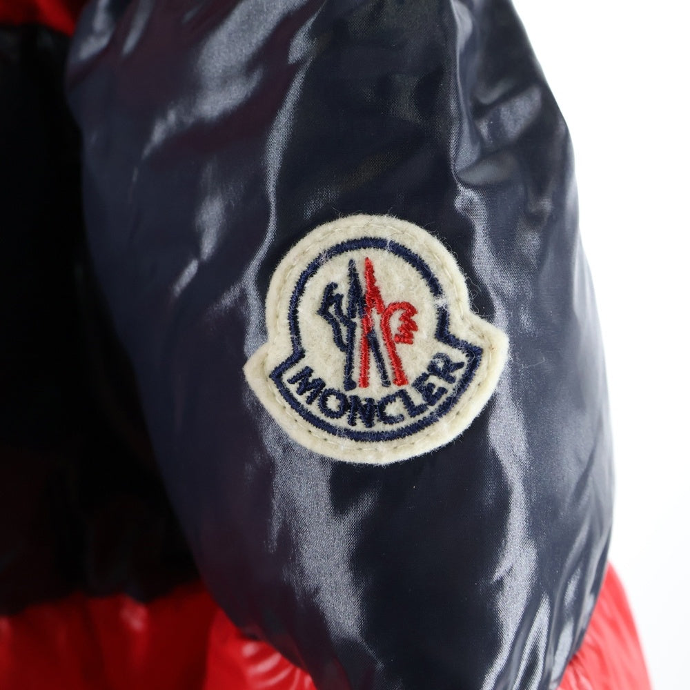 MONCLER(モンクレール) 19AW GARY GIUBBOTTO ゲイリー ダウンジャケット フレンチロゴワッペンナイロンダウンフーデットジャケット ダウンパーカー レッド/ネイビー E20914190785 68950