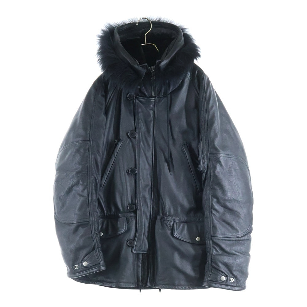 KADOYA(カドヤ) M.I.R SPEC N-3R ファーフード ミリタリー レザージャケット ブラック