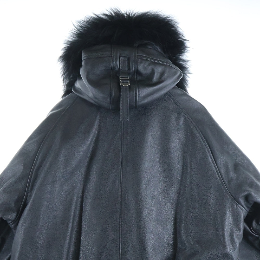 KADOYA(カドヤ) M.I.R SPEC N-3R ファーフード ミリタリー レザージャケット ブラック