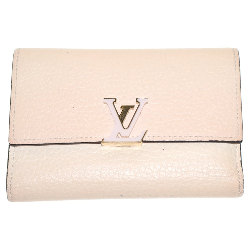 LOUIS VUITTON(ルイヴィトン) ポルトフォイユ カプシーヌ コンパクトウォレット トリヨンレザー 二つ折り財布 M62159 ピンク