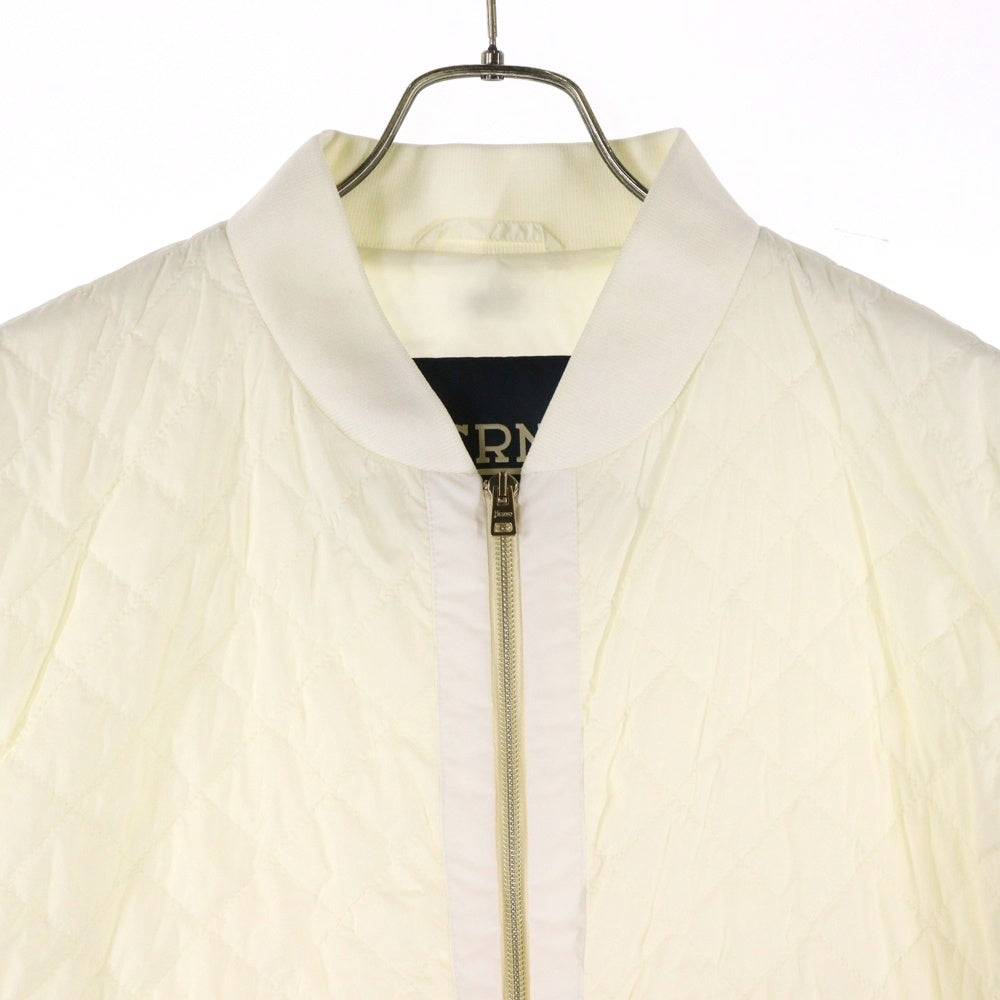 HERNO(ヘルノ) ジップアップ キルティングブルゾン ジャケット ホワイト 55479-50761-1