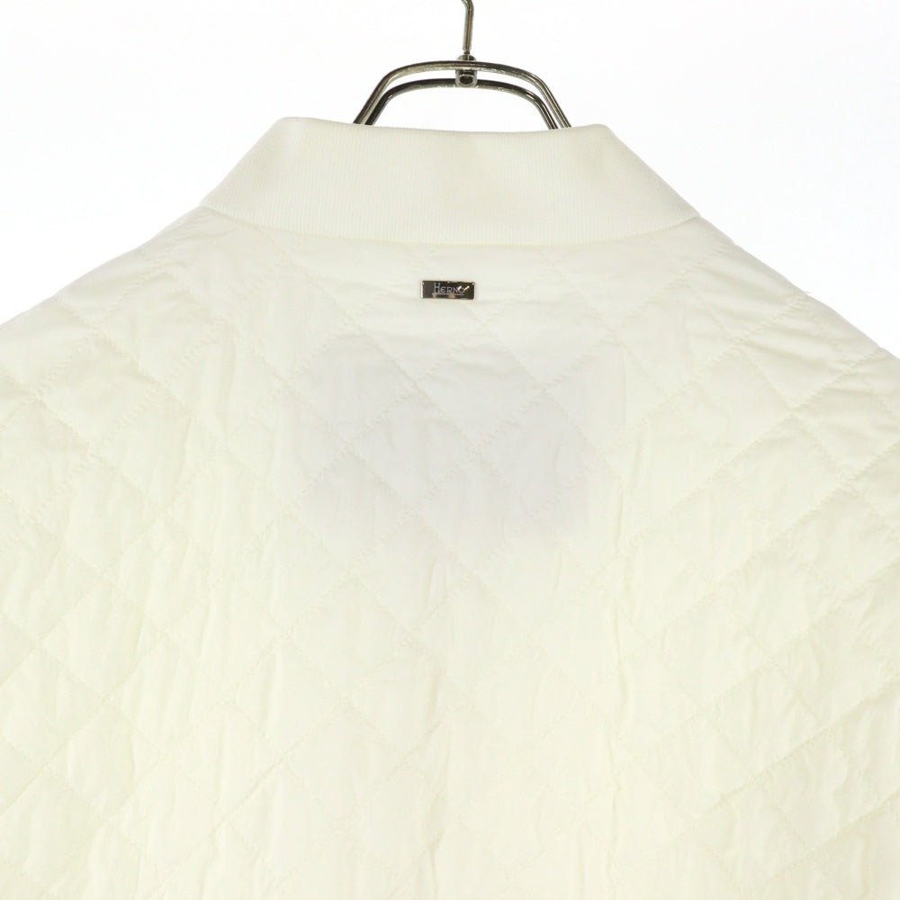 HERNO(ヘルノ) ジップアップ キルティングブルゾン ジャケット ホワイト 55479-50761-1