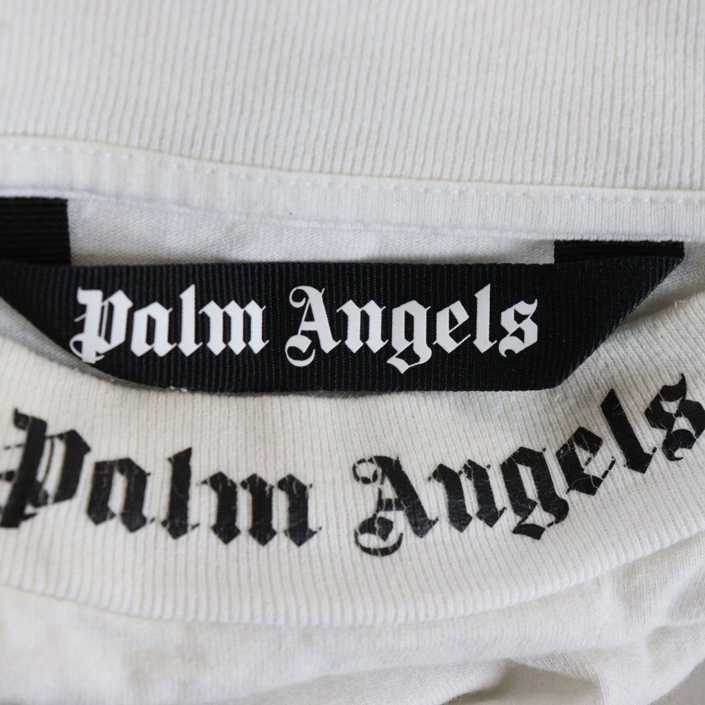 Palm Angels(パームエンジェルス) CLASSIC LOGO バックロゴプリント クルーネック半袖Tシャツ ホワイト PMAA002C99JER006