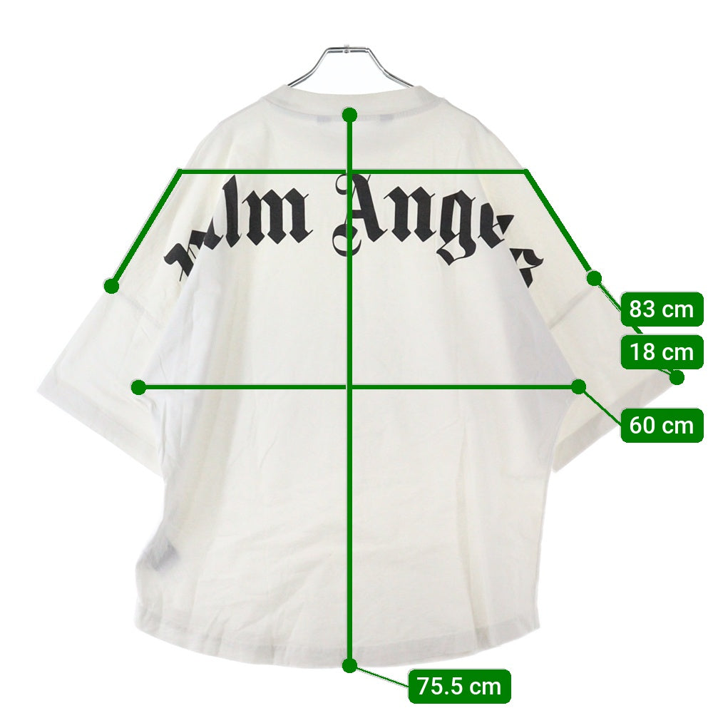 Palm Angels(パームエンジェルス) CLASSIC LOGO バックロゴプリント クルーネック半袖Tシャツ ホワイト PMAA002C99JER006