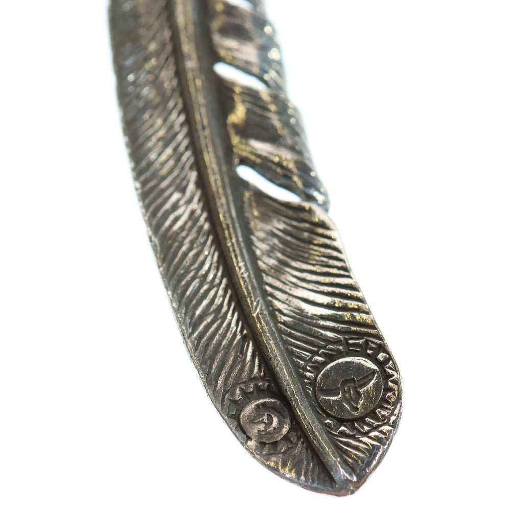 TADY & KING(タディアンドキング) 特大SVフェザーペンダント ネックレストップ 左向き シルバー