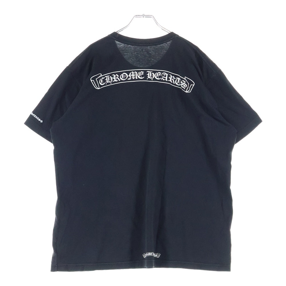 CHROME HEARTS(クロムハーツ) CH T-SHIRT スクロールラベルプリント クルーネック ポケット 半袖Tシャツ