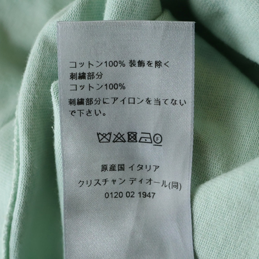 Dior HOMME(ディオールオム) × STONE ISLAND 24AW ロゴ刺繍 クルーネック半袖Tシャツ 493J638A0554 グリーン