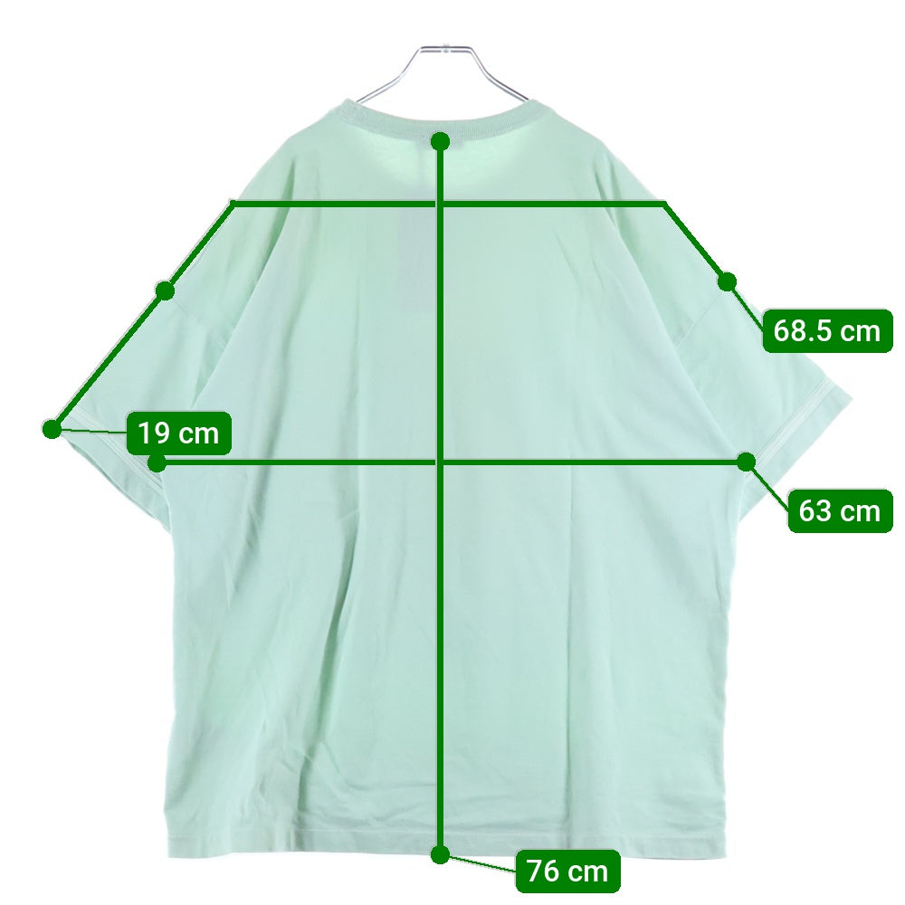 Dior HOMME(ディオールオム) × STONE ISLAND 24AW ロゴ刺繍 クルーネック半袖Tシャツ 493J638A0554 グリーン