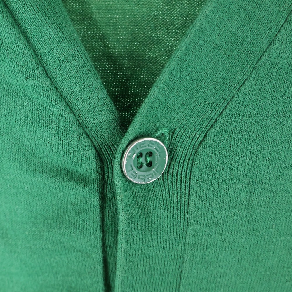 DIESEL(ディーゼル) ロゴ刺繍 コットンカーディガン グリーン