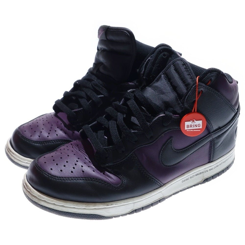 NIKE(ナイキ) ×Fragment Dunk High City Pack ×フラグメント ダンク ハイ シティパック 北京 ハイカットスニーカー DJ0382-600 ブラック/パープル US10.5/28.5cm