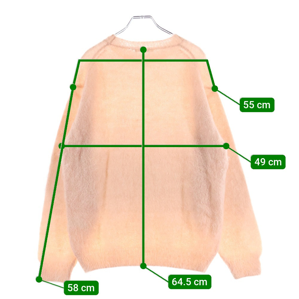 AURALEE(オーラリー) モヘヤ クルーネック ニットセーター ピンク A24AP05KM