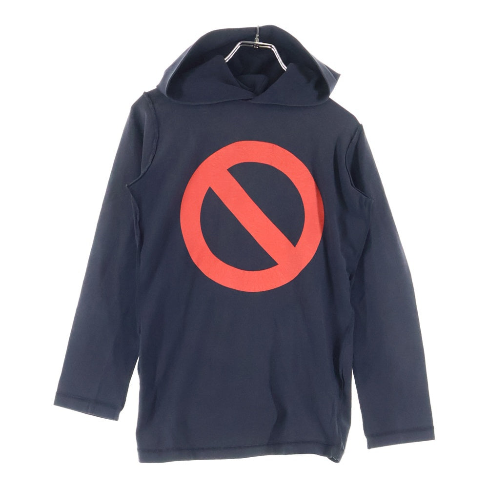 BALENCIAGA(バレンシアガ) ×BFRND Long-Sleeve Hooded T-Shirt ロゴプリント ネックホルダー付き ロングスリーブフーデッドTシャツ ブラック 787350 TQVG9