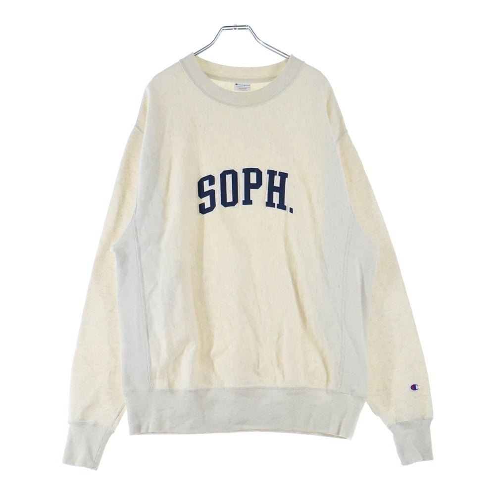 SOPHNET.(ソフネット) ×Champion Reverse Weave Crew リバースウィーブ クルーネック スウェット トレーナー アイボリー C8-Z009