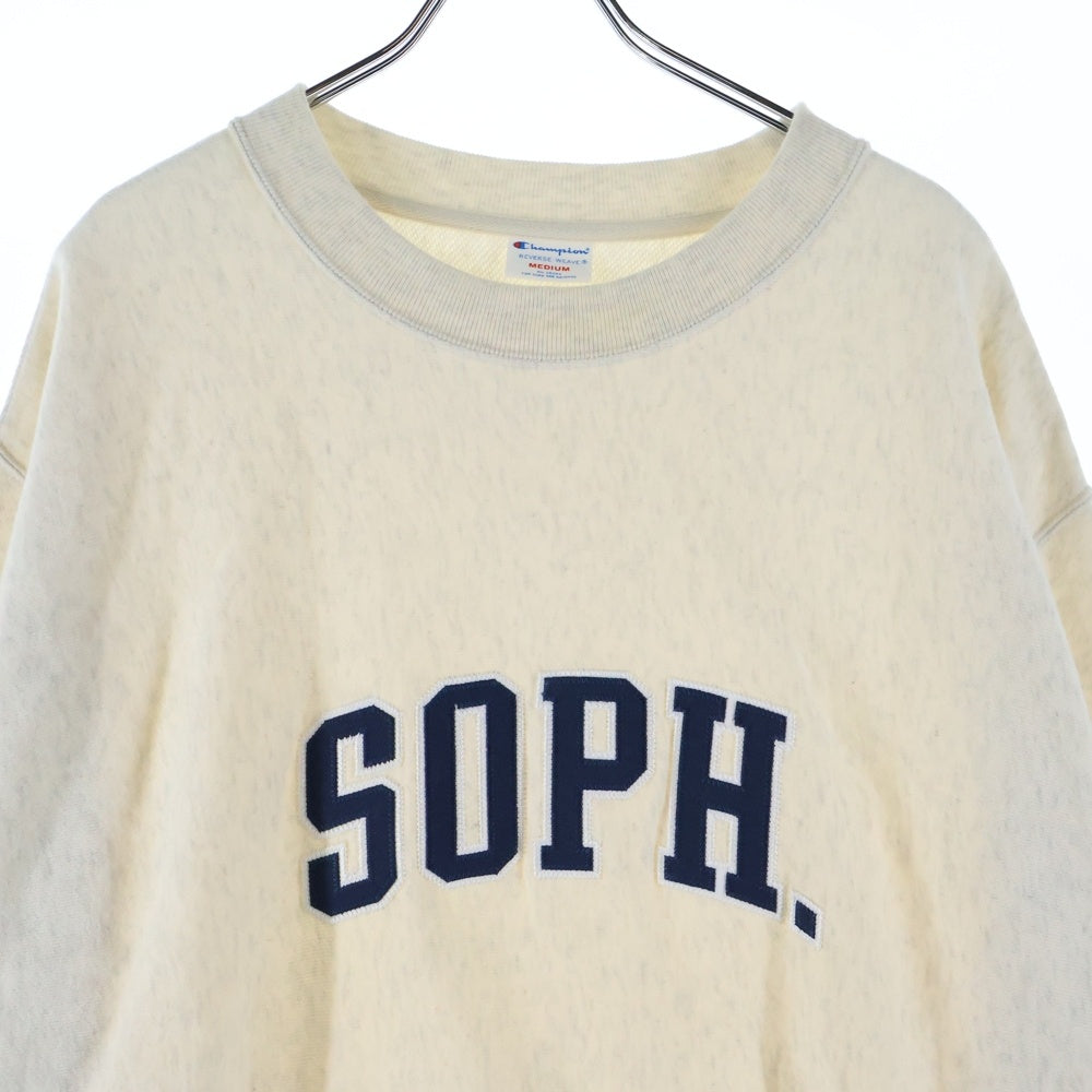 SOPHNET.(ソフネット) ×Champion Reverse Weave Crew リバースウィーブ クルーネック スウェット トレーナー アイボリー C8-Z009