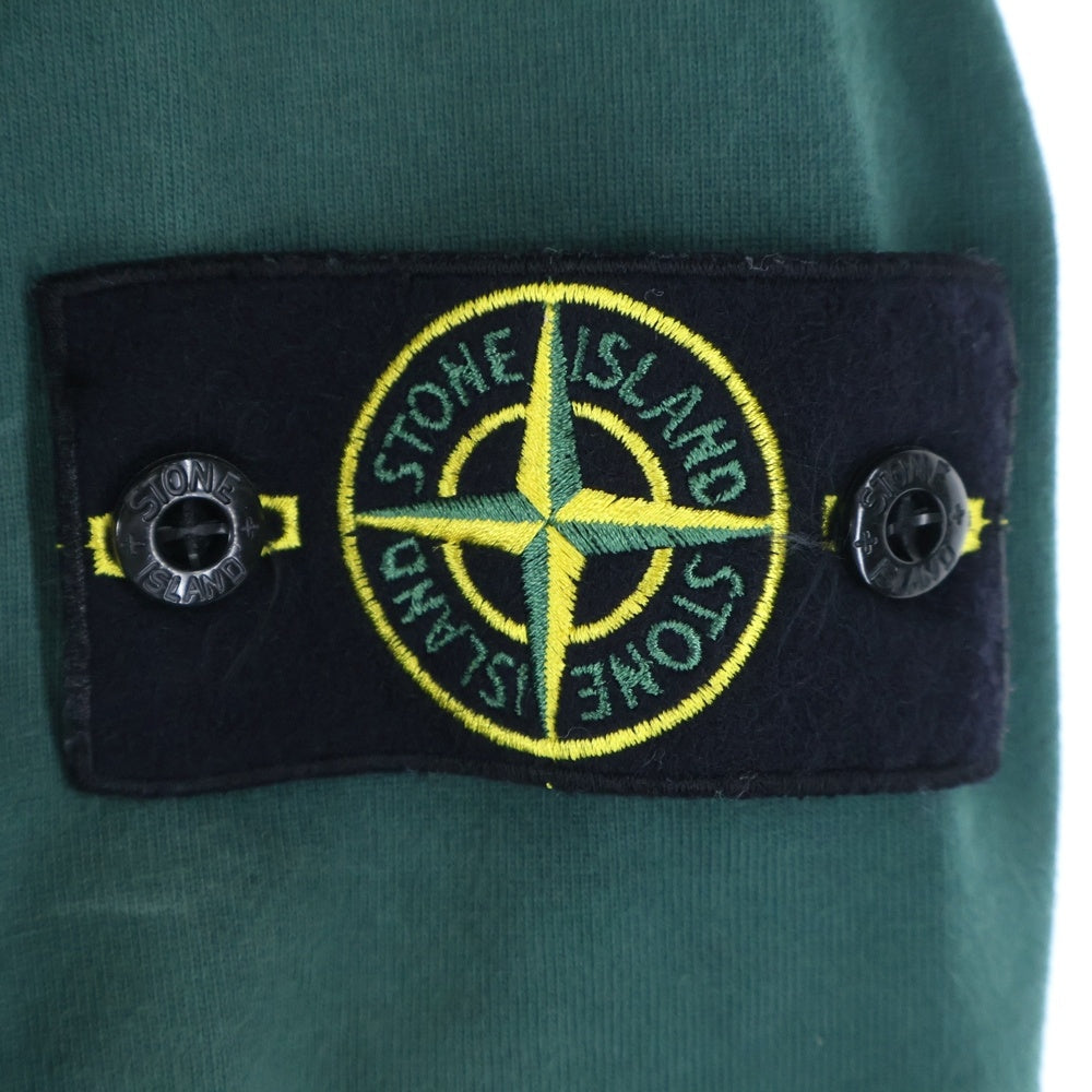 STONE ISLAND(ストーンアイランド) ガーメントダイスウェット アームロゴパッチ ロングスリーブTシャツ グリーン 101563750
