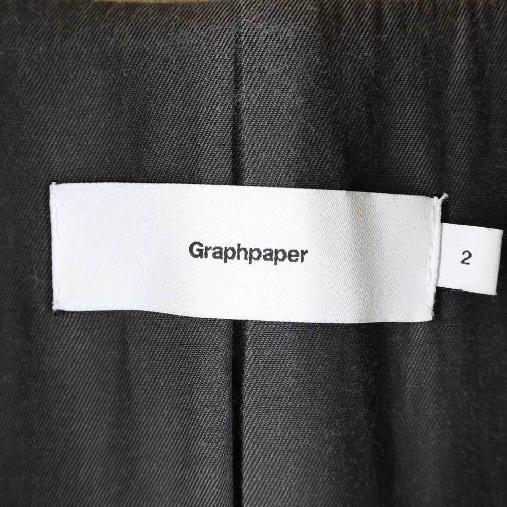 Graphpaper(グラフペーパー) Wool Cashmere Long Coat ウールカシミヤロングコート ベージュ GM184-10511B