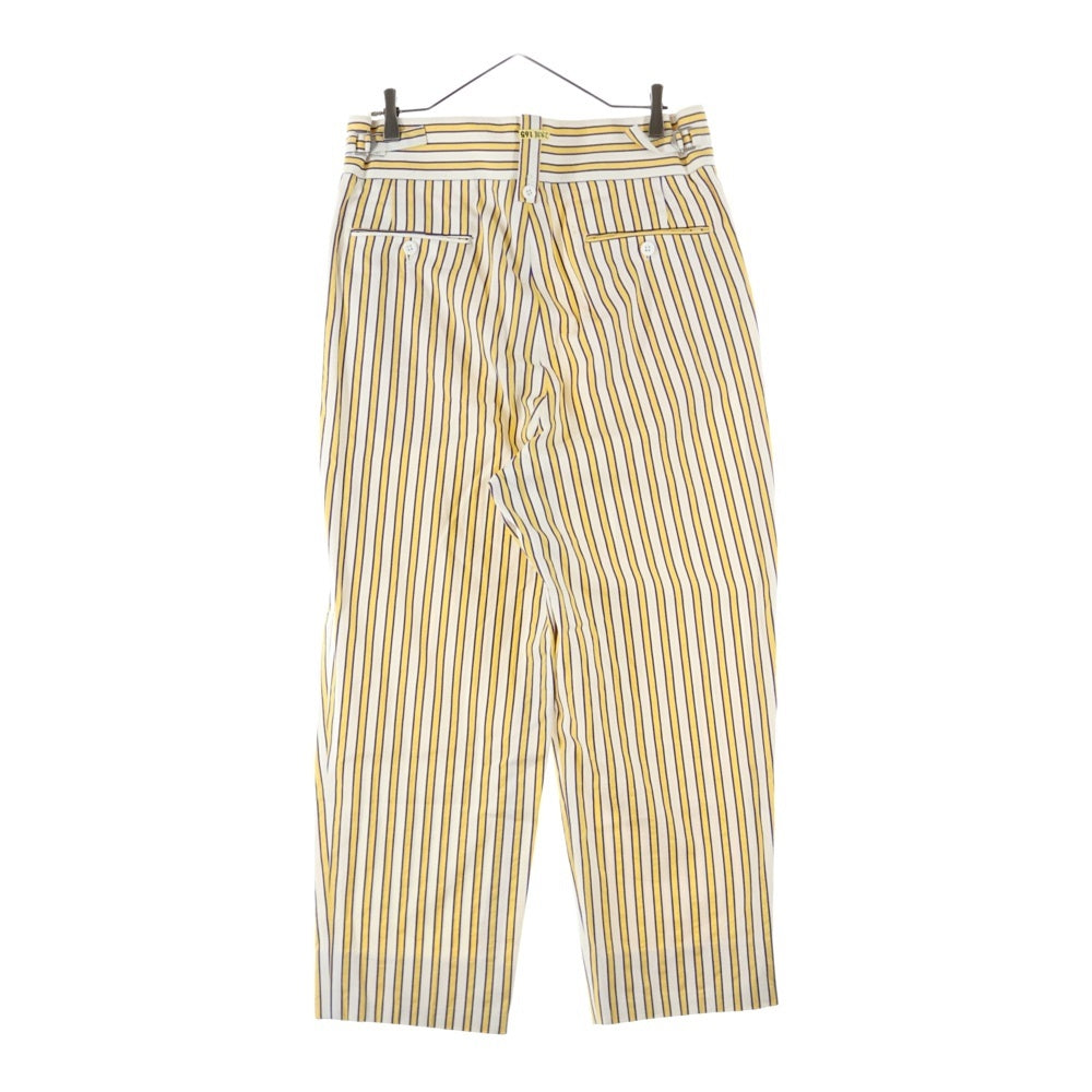 NEAT(ニート) 20SS LAL STRIPE WIDE FIT ストライプ ワイド スラックスパンツ イエロー