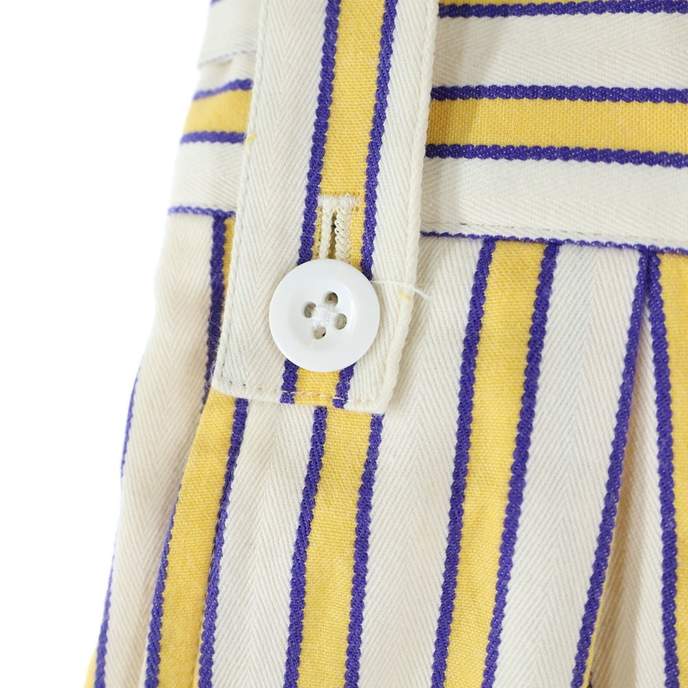 NEAT(ニート) 20SS LAL STRIPE WIDE FIT ストライプ ワイド スラックスパンツ イエロー