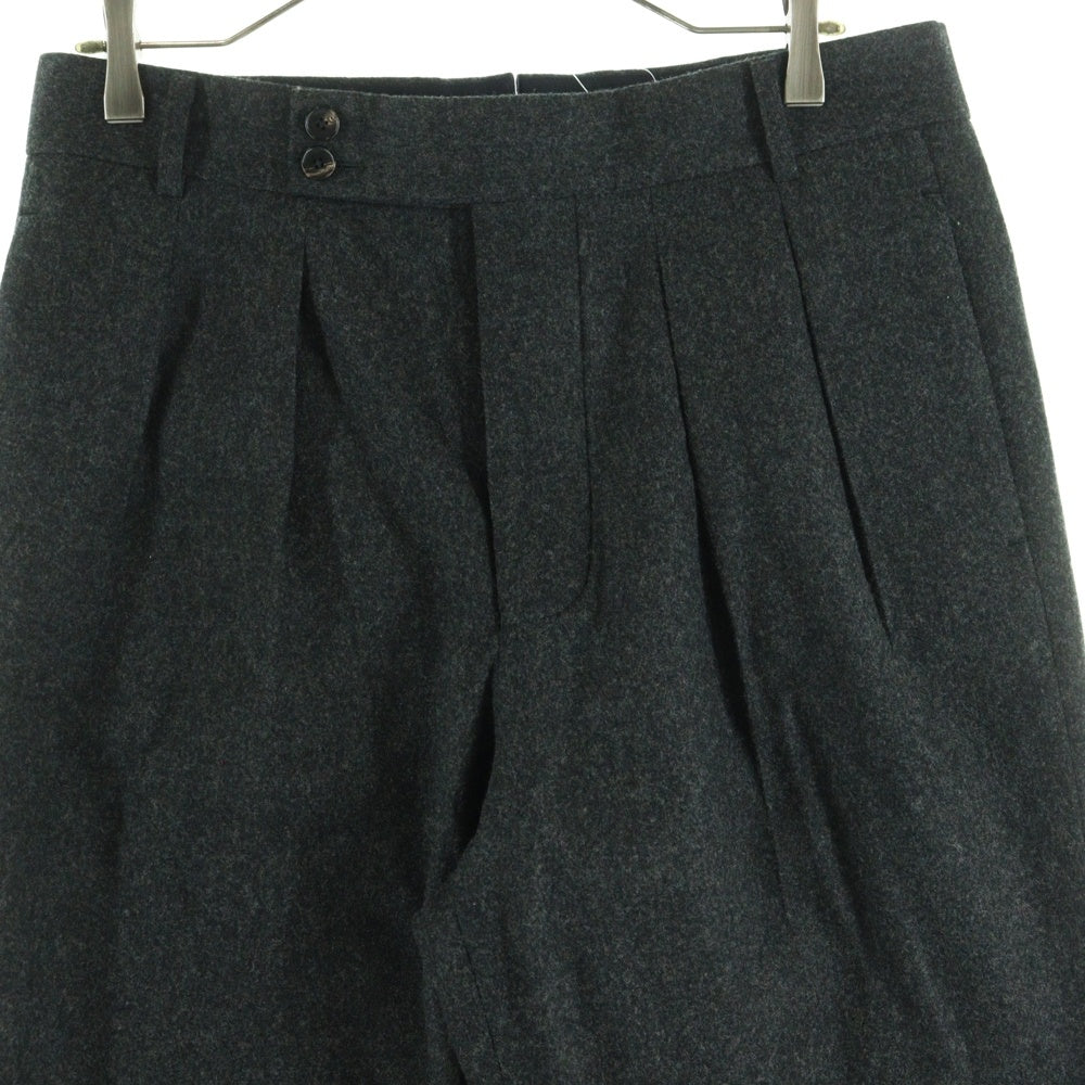 The CLASIK(ザクラシック) 20AW 1 PLEATS TROUSER - BROWN CHARCOAL ワンプリーツ テーパードスラックスパンツ グレー 20AW-CKTR-001
