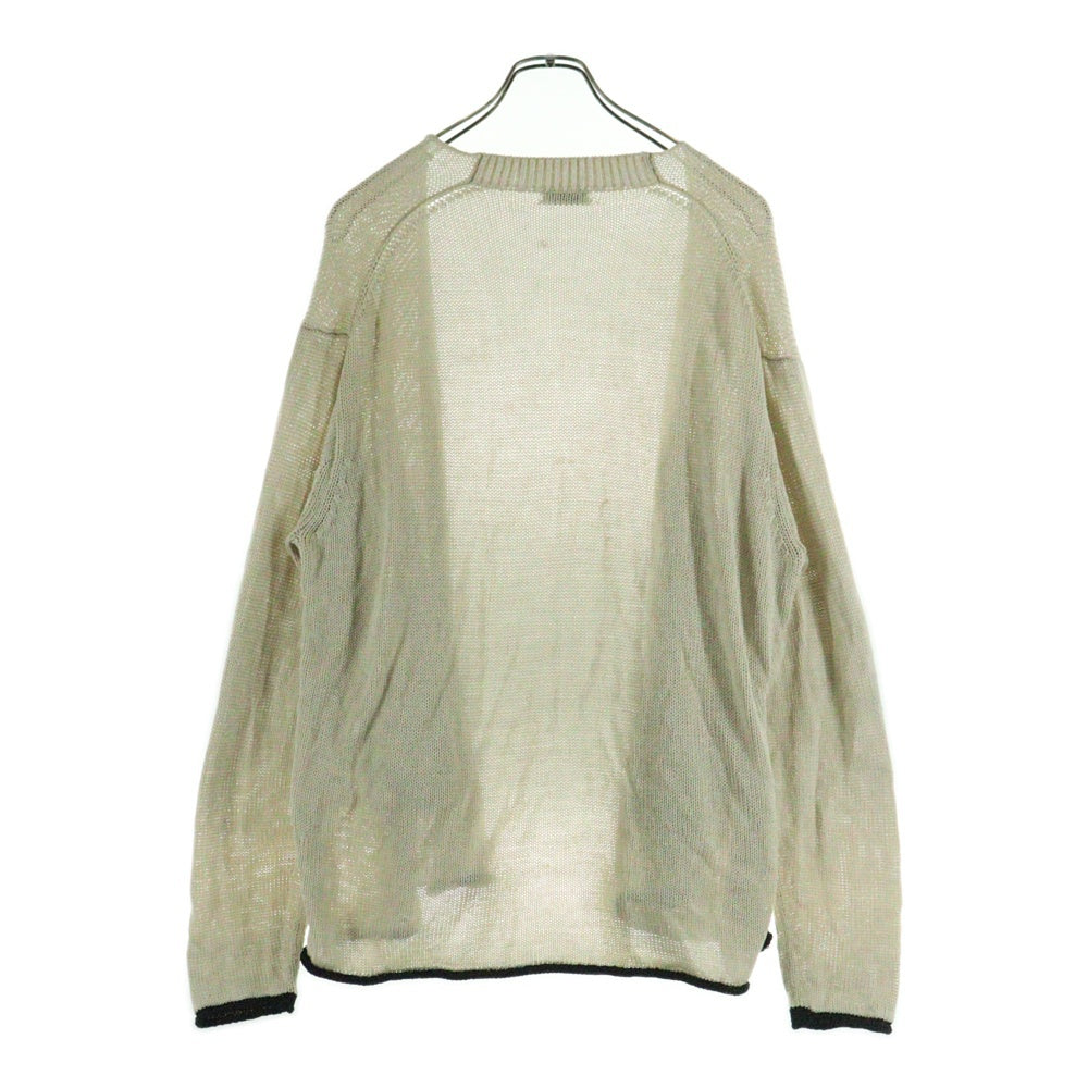 MAATEE&SONS(マーティーアンドサンズ) NO/B CARDIGAN ノーボタン ニットカーディガン ベージュ MT3103-0101