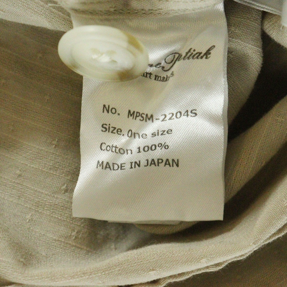 Marvine Pontiak shirt makers(マーヴィンポンティアックシャツメイカーズ) Bubbly SH フロントポケット 半袖シャツ ベージュ MPSM-2204S