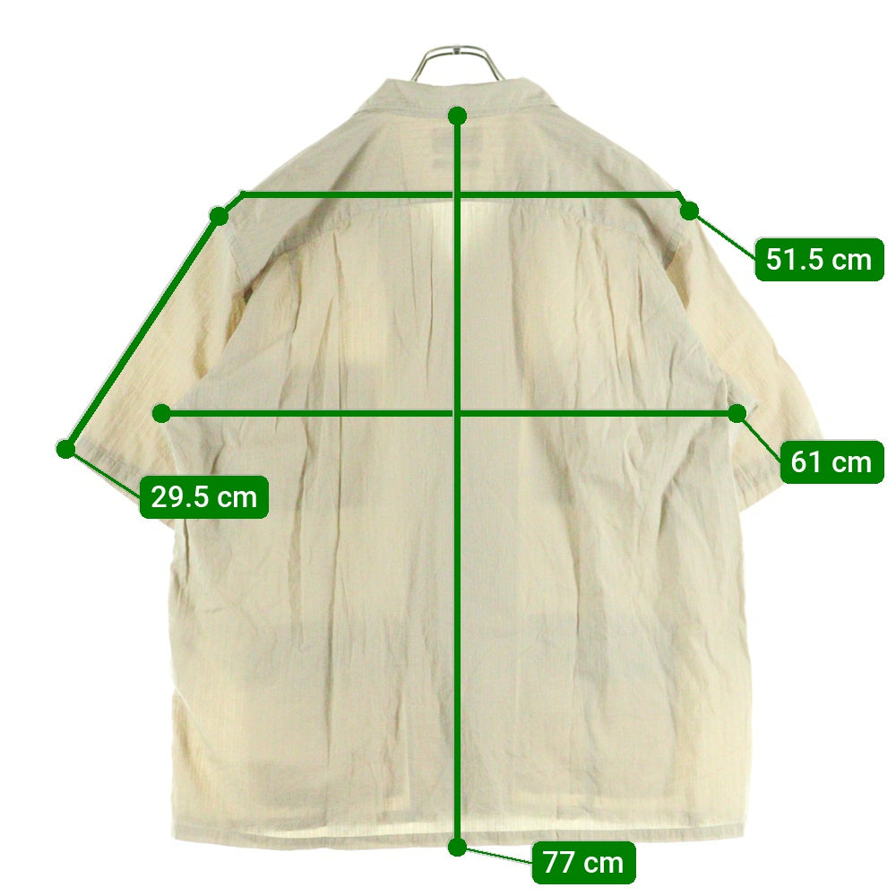 Marvine Pontiak shirt makers(マーヴィンポンティアックシャツメイカーズ) Bubbly SH フロントポケット 半袖シャツ ベージュ MPSM-2204S