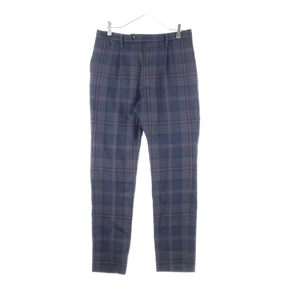 salvy(サヴィー) DADDY CHECK TROUSERS スラックスパンツ ブラウン SV06-75M18C